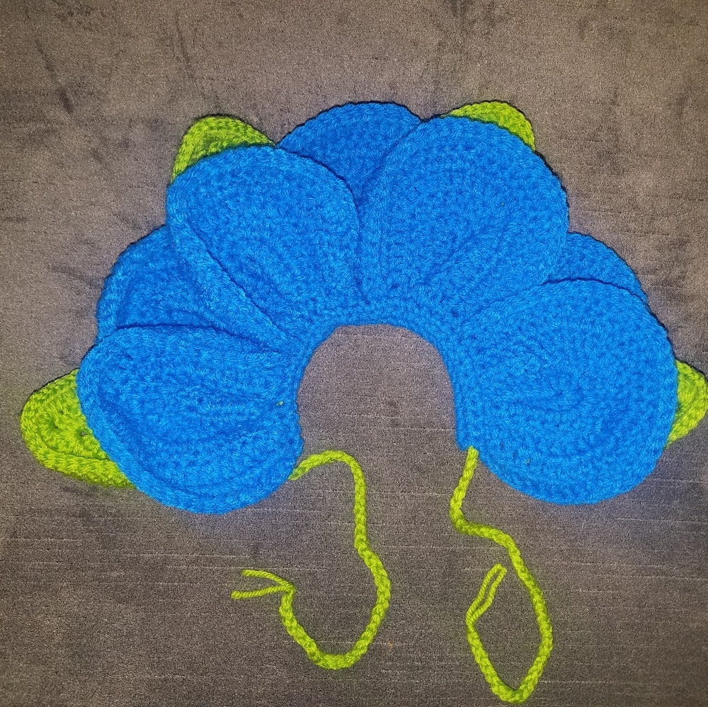 Crochet flower headband/ pet collar costume